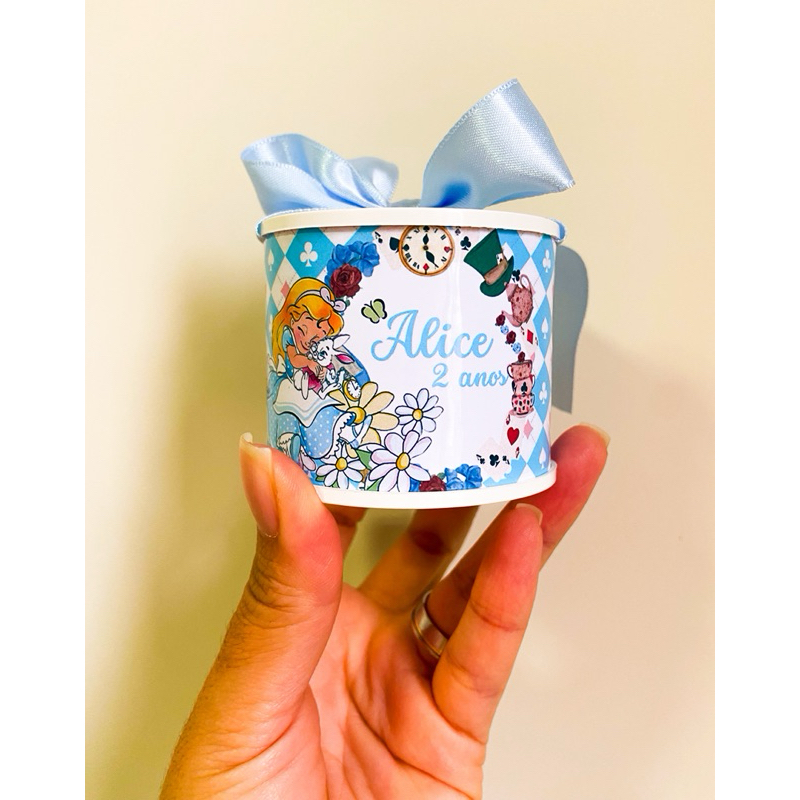 Kit Tubolatas Personalizadas 5x6cm ALICE NO PAÍS DAS MARAVILHAS| Lembrancinha Aniversários