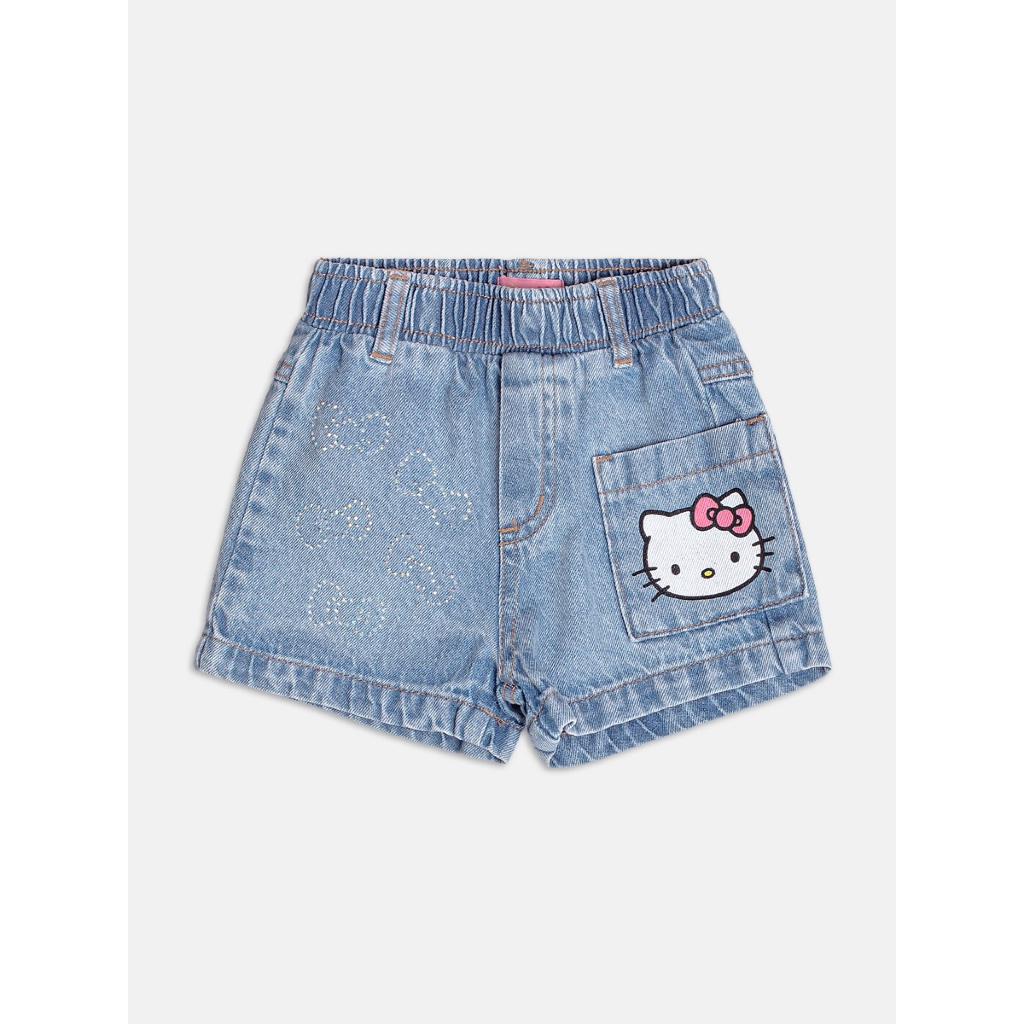 SHORT JEANS ESTAMPA HELLO KITTY MOMI