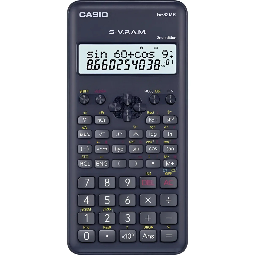 Calculadora Científica FX-82MS 2nd Edition com 240 Funções S-V.P.A.M. com Tampa Protetora Cor Preto