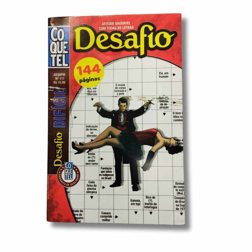 Revista Livro Desafio Palavra Cruzada Difícil Coquetel