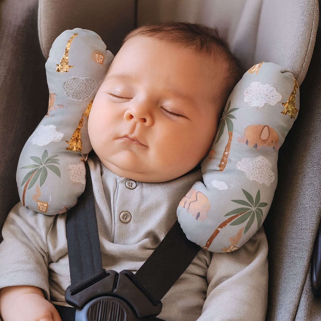 Imagem Almofada Para Pescoço Com Apoio de Cabeça para Bebe  Acessório de Cadeirinha e Bebê Conforto Passeio