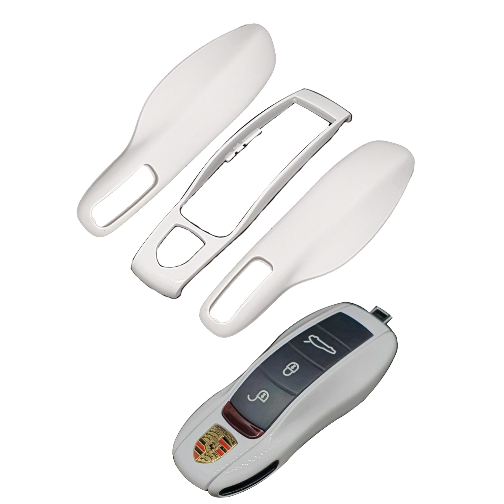 Capa Chave Porsche L+S Branco Cayenne Panamera 911 Boxster