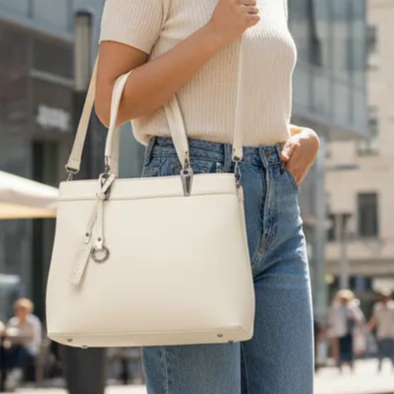 Bolsa Feminina Layton Vivian L018 Tote Mão Tiracolo Estruturada Média Couro PU Zíper Divisórias em Oferta na Shopee