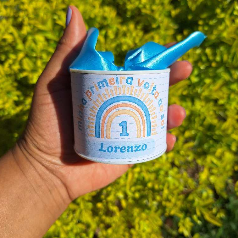 Kit tubolatas personalizadas 365 Voltas -5x6 *Lembrancinha maternidade e Festa infantil*Chá de bebe*ANIVERSARIO *