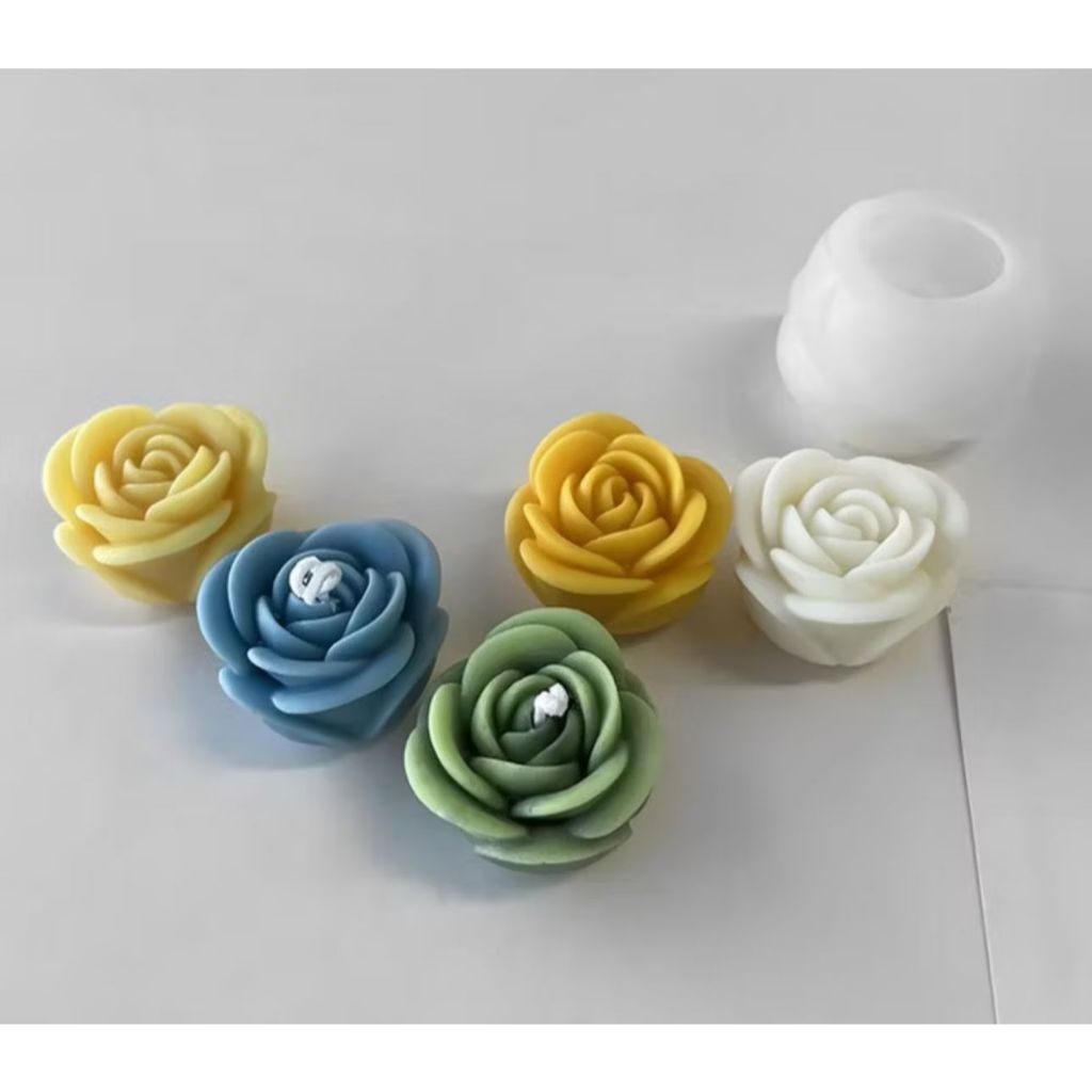 Molde Silicone Flor Rosa, macio e facil de manusear, artesanato, vela, resina, gesso, biscuit ou culinaria. Unidade