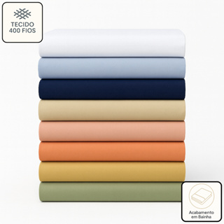 Lençol Sem Elástico 400 Fios Toque Acetinado Super Macio Solteiro, casal, Queen e King - Com Bainha em Oferta na Shopee