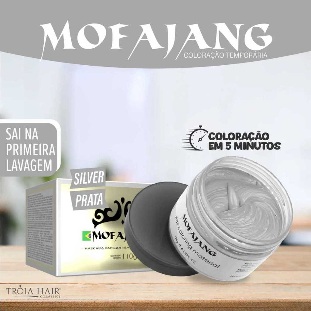 Mascara Mofajang De Coloracao Temporaria - Silver 110g