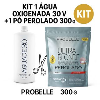 Kit 1 Agua Oxigenada 30v 900ml+ 1 Pó Descolorante Perolado 300g em Oferta na Shopee