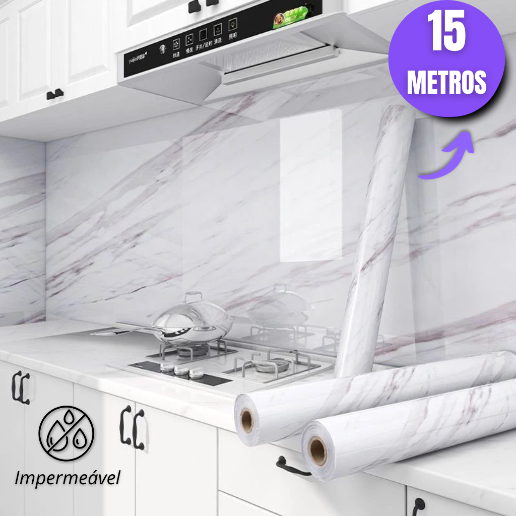 Papel de Parede Adesivo Marmore Branco 5m 10m 15 Metros Impermeável Lavável Antimofo e Fungos em Oferta na Shopee