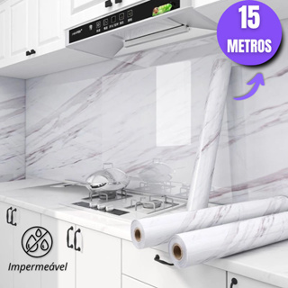 Papel de Parede Adesivo Marmore Branco 5m 10m 15 Metros Impermeável Lavável Antimofo e Fungos em Oferta na Shopee