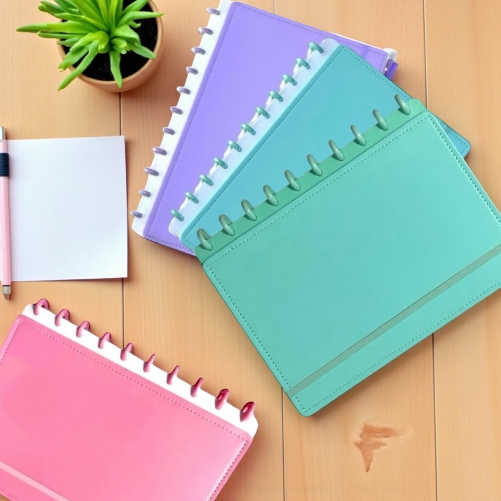 Caderno de Discos Grande G A4 e B5 80 Folhas Pautadas e Lisas Reposicionáveis Capa Dura De Couro com Divisórias em Oferta na Shopee