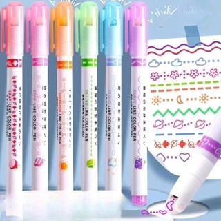 Marca texto Carimbo Japonês com Rollers Kit 6 Canetas Marcadoras Mágicas para Textos Anotações e Artes com Linhas em Oferta na Shopee