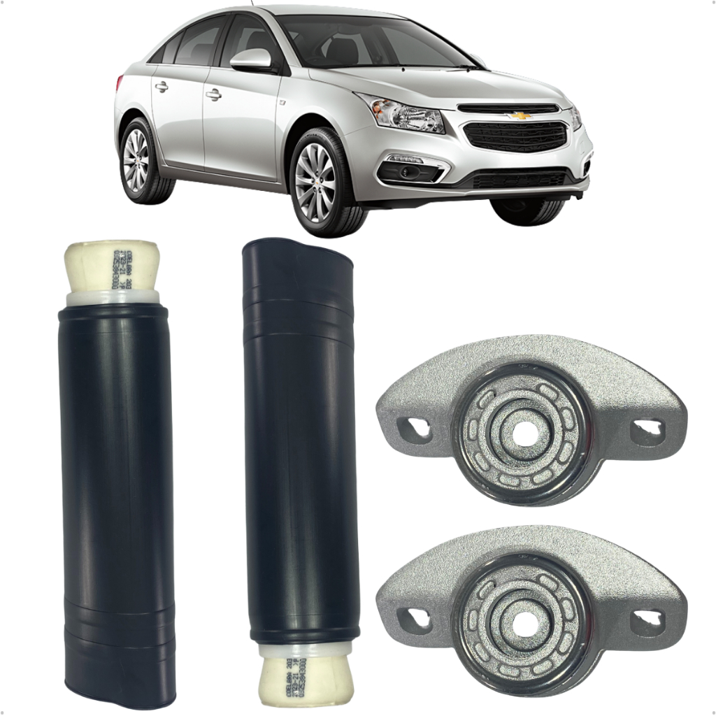 Kit Coxim Batente Traseiro Gm Cruze 2012 Á 2016