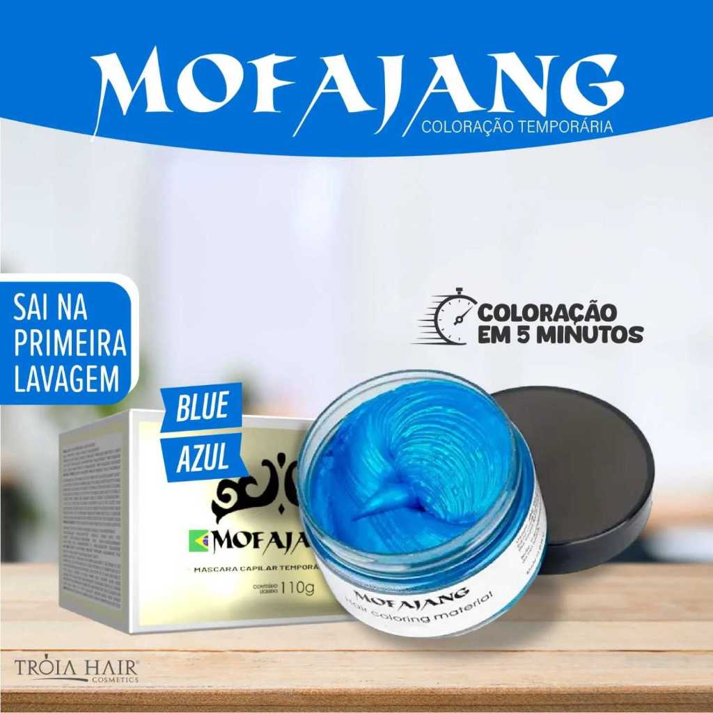 Mofajang Mascara De Coloracao Temporaria - Blue 110g