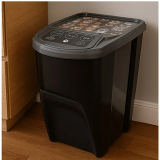 Porta Ração Pote Até 17kg Container Rosa Empilhável 34lt Plasutil ref 103 em Oferta na Shopee