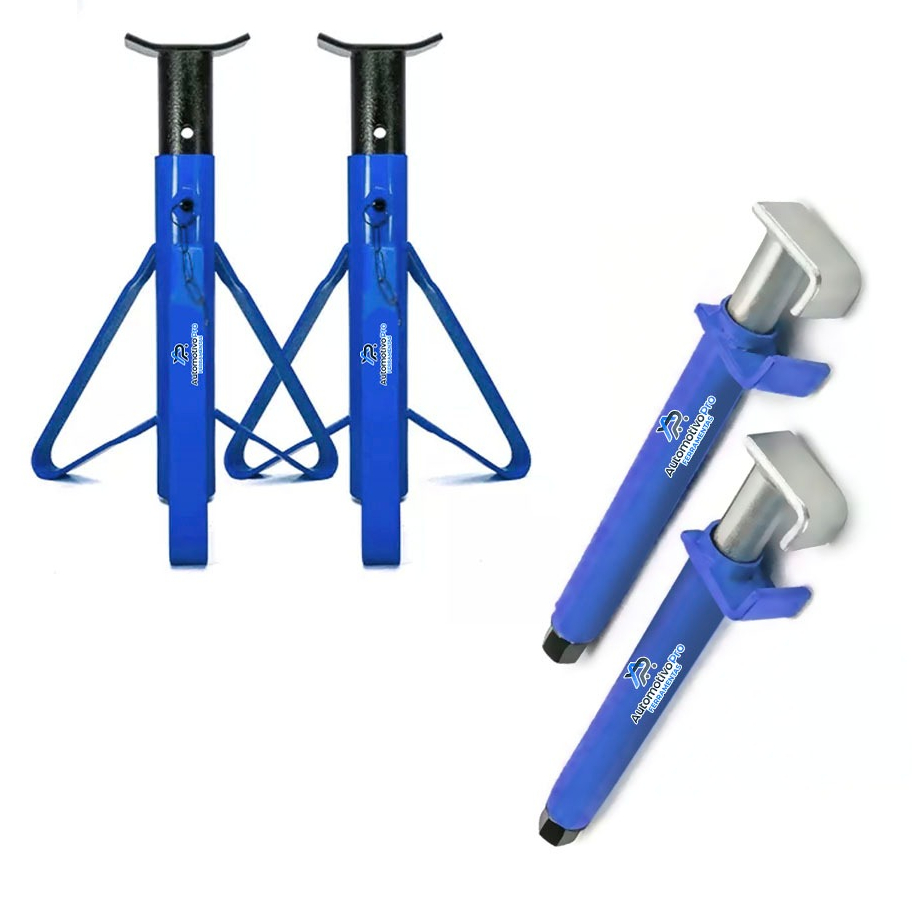 Kit 2 Cavaletes Capacidade 2 Toneladas + Encolhedor De Molas Para Suspensão