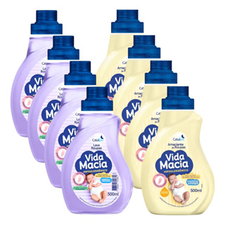 Kit Vida Macia 500ml Bebê 4 Lava Roupas liquido + 4 Amaciante Camomila (PROMOÇÃO) em Oferta na Shopee