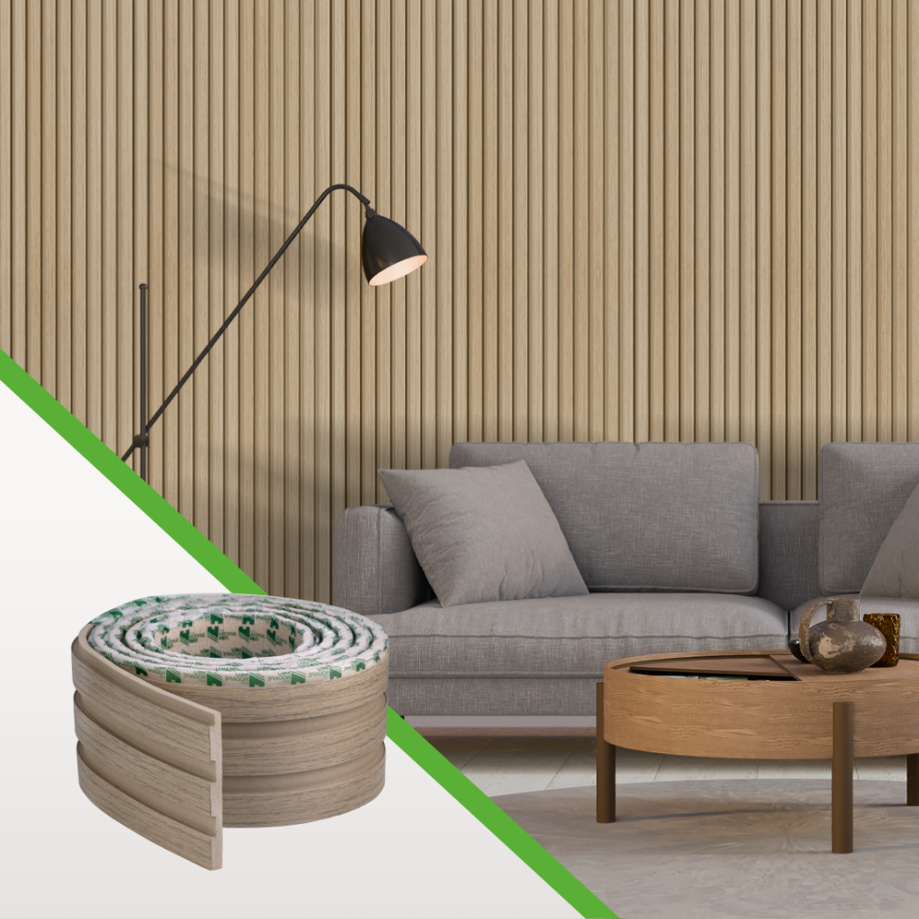 Painel Ripado Laminado Autocolante Madeira EVA Cor Carvalho - Linha Madeto | Meu Rodapé | Envio FULL em Oferta na Shopee