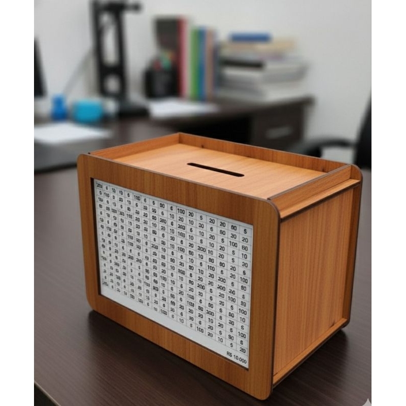 Cofre Desafio Japonês 365 Dias em MDF | Desafios de 1 Mil, 2 Mil e 10 Mil Reais | Cofrinho Econômico Criativo em Oferta na Shopee