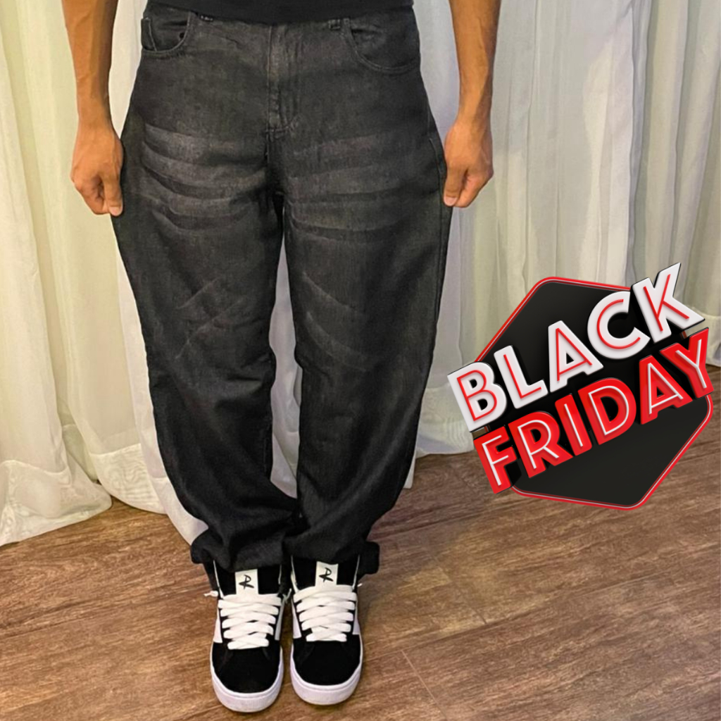 Calça Balão Preta Grafity 3D Premium – Edição Limitada Streetwear Jeans Largo Do Moda De Rua36 ao 48 em Oferta na Shopee