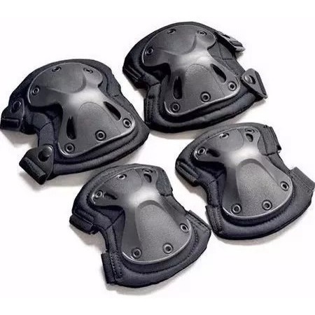 Joelheira Cotoveleira Tatica Paintball Swat Bope Policia Cor