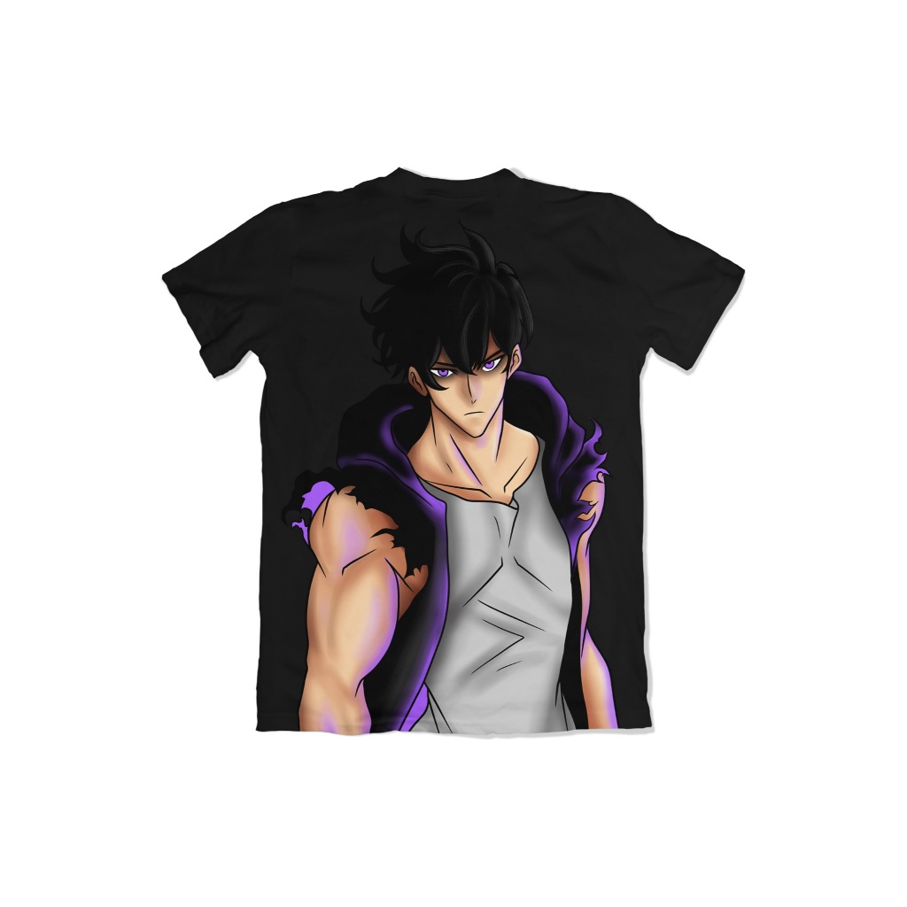 Camiseta Sung Jinwoo Purple Eyes Anime Solo Leveling