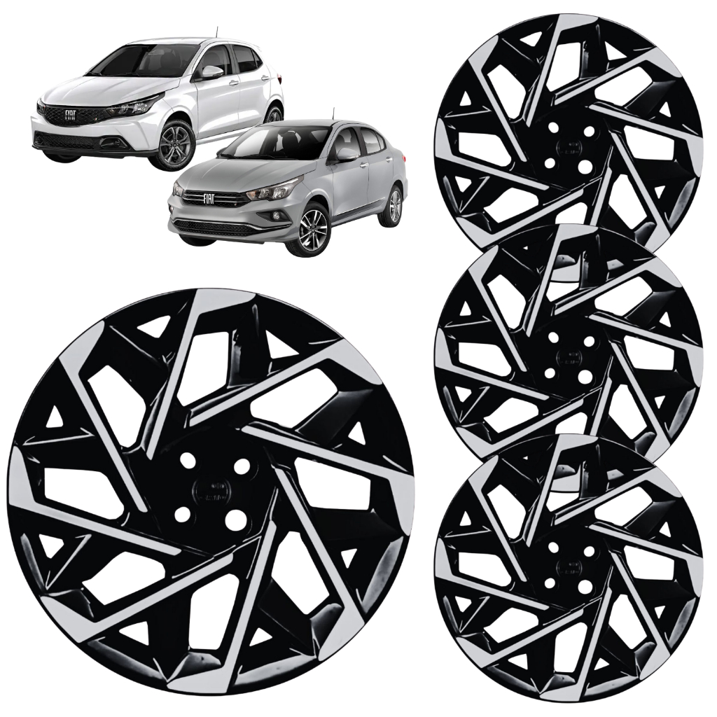 CALOTA FIAT ARGO ARO 14 OU 15 CRONOS 2023 ESPORTIVA LANÇAMENTO