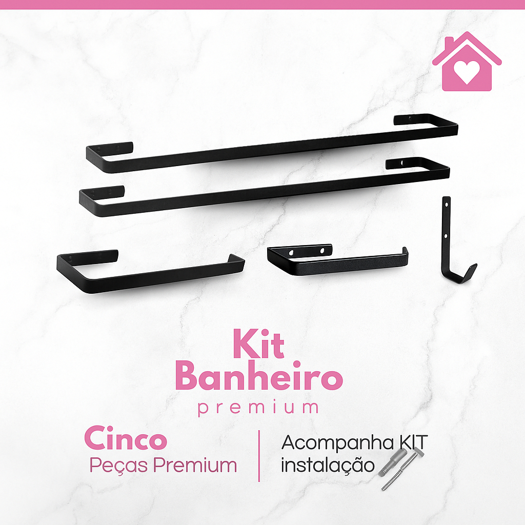 Kit Porta Toalhas Preto: Onde Comprar | BuscaProdutos