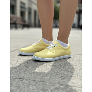 Tênis Feminino Amarelo Manteiga Rosa Bebe Casual Conga Macio Confortável