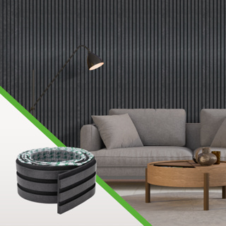 Painel Ripado Laminado de EVA Autocolante Meu Rodapé Linha Urban Black | Envio FULL em Oferta na Shopee