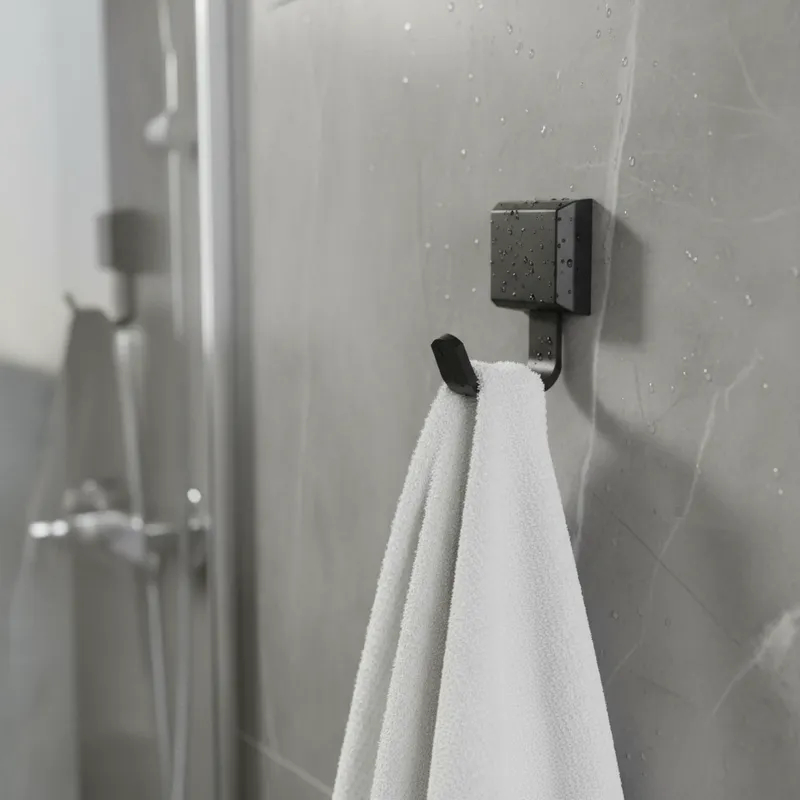 Cabide Gancho Multiuso Parede Banheiro Toalheiro Preto Fosco Banho Lavabo em Oferta na Shopee