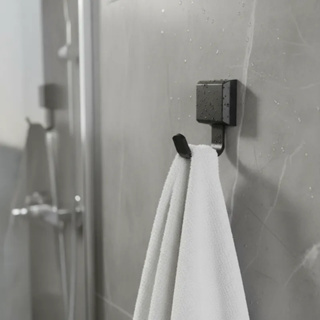 Cabide Gancho Multiuso Parede Banheiro Toalheiro Preto Fosco Banho Lavabo em Oferta na Shopee