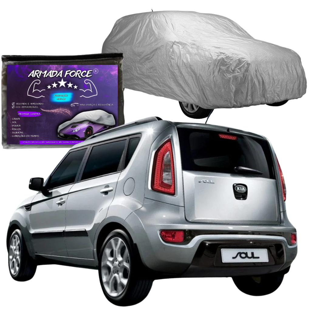 Capa Para Cobrir Carro Kia Soul ARMADA FORCE Com Forro 100% Impermeável Protege Sol Chuva Poeira em Oferta na Shopee