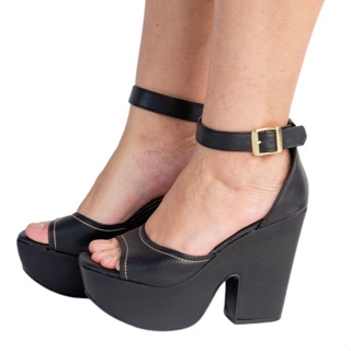 Sandália Salto Alto Feminino Camurça Napa Meia Pata Estilo Blogueira em Oferta na Shopee