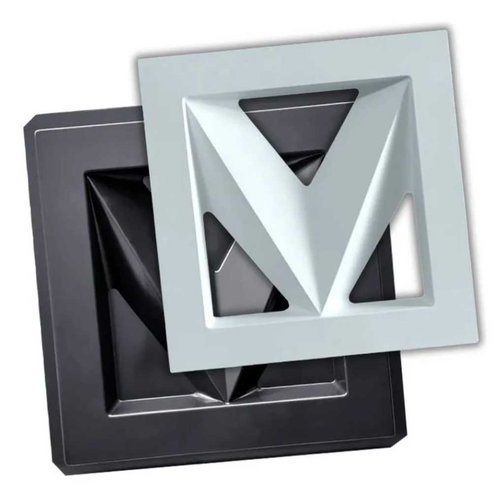 Molde Cobogó Vértice Forma ABS 40x40cm - 35mm Gesso Cimento Cd518