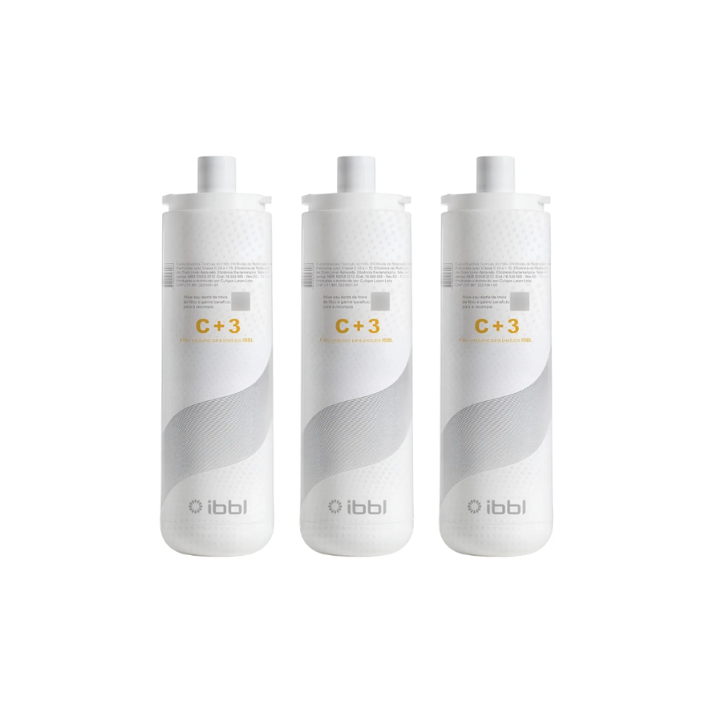 Kit 3 Refis C+3 Purificador De Água Ibbl Para 1 Ano