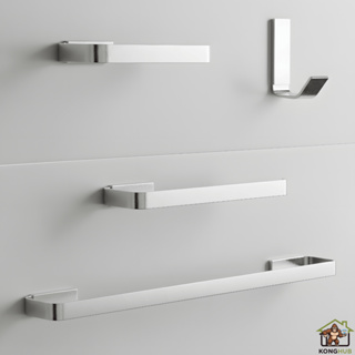 Kit de Acessórios Banheiro Lavatório Porta Toalhas Gancho Quadrado Cromado Luxo 4 Peças em Oferta na Shopee