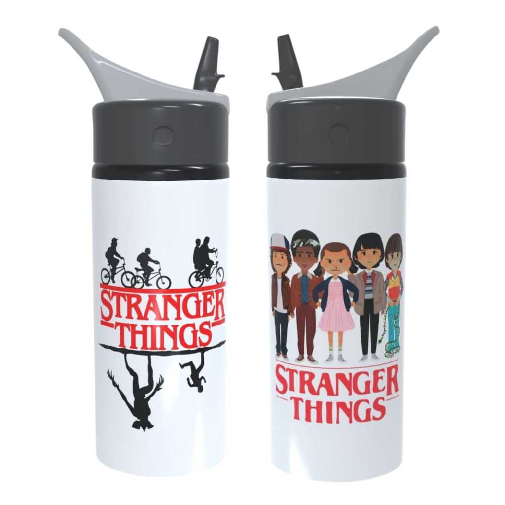 Garrafa Squeeze Escolar Stranger Things Serie Seriado Netflix Presente