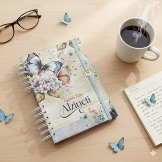 Agenda 2026 Personalizada Borboleta • 1 Dia Por Página • 2 Dias Por Página • Simples ou Decorada em Oferta na Shopee