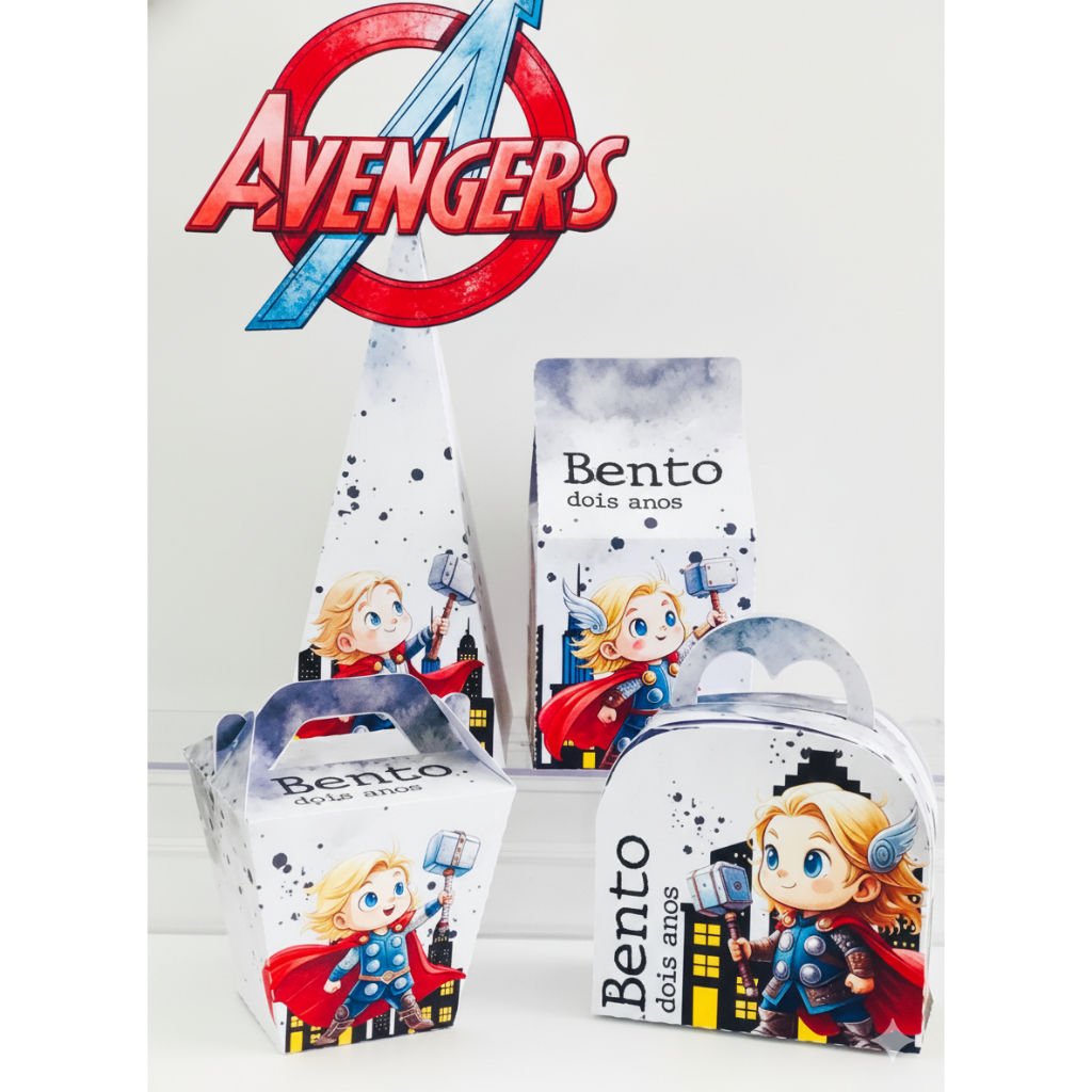 KIT LEMBRANCINHA PERSONALIZADA DE ANIVERSÁRIO THOR - PAPELARIA PERSONALIZADA PEGUE E MONTE - KIT FESTA INFANTIL