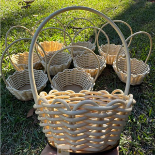 Kit 20 Mini Cestas Fraldeiras Tecidas em Sintético Para Lembrancinhas de Festas - Cores Variadas em Oferta na Shopee