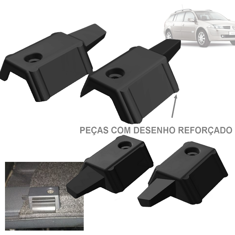 Suporte Trava Tampão Bagagito Porta Mala Renault Megane Grand Tour 2006-2012