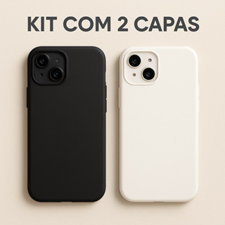Capinha silicone Aveluda Branco E Preto Case Para Iphone 11/12/13/14/15/16/17 Pro Max em Oferta na Shopee