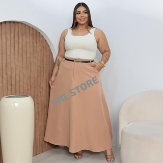 "Saia Godê Evangélica em Alfaiataria Plus Size (G1, G2, G3) – Cores Elegantes e Conforto Sofisticado ✨👗💖 em Oferta na Shopee