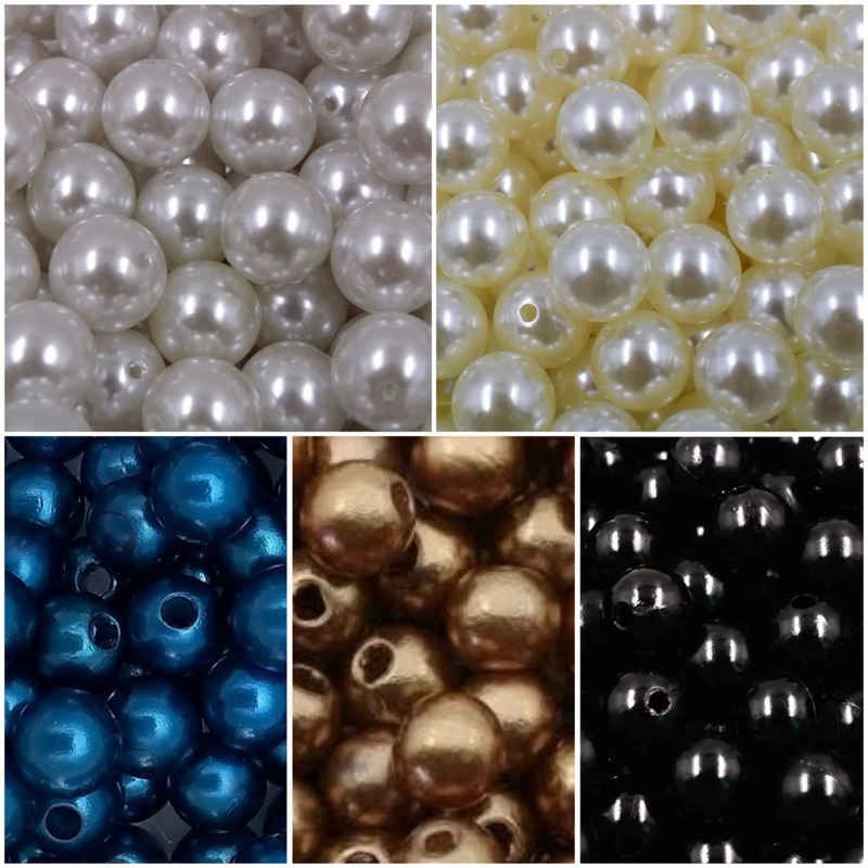 50g Pérola 20mm ABS inteira c/furo em Oferta na Shopee