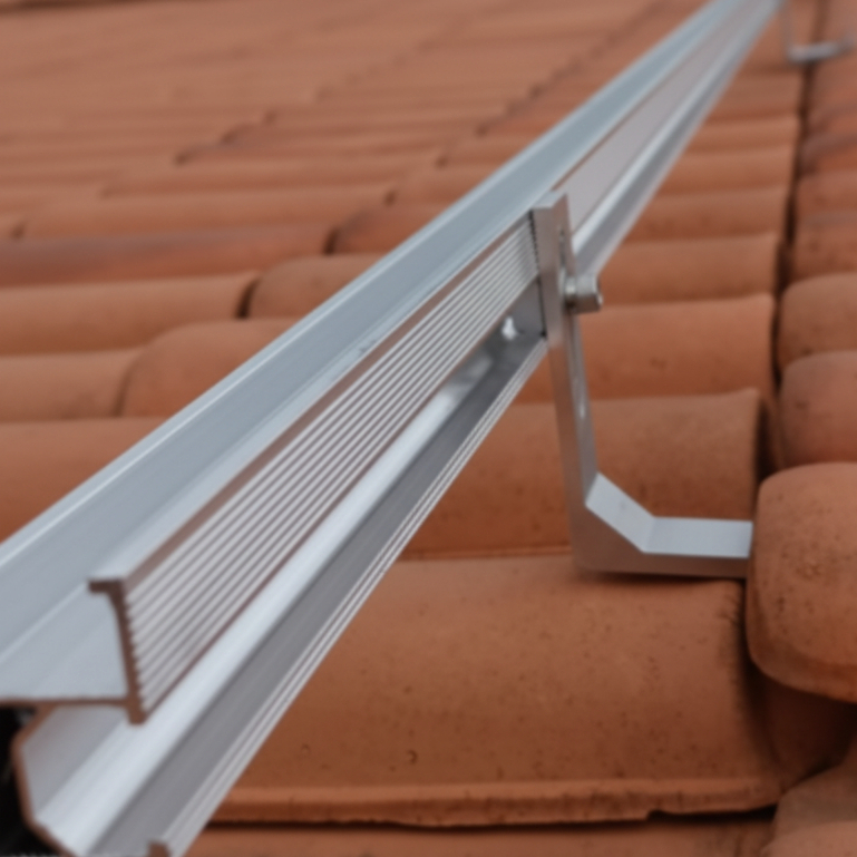 Kit Suporte Fixa Painel Solar para 2 Placas + Trilho