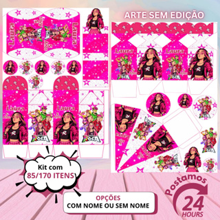 Kit com 170/85 itens tema: Emilly Vick lembrancinhas personalizadas sem/com NOME - Envio 24H em Oferta na Shopee