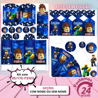 Kit com 170/85 itens Tema: Roblox Lembrancinhas Personalizadas sem/com NOME - Envio 24H em Oferta na Shopee