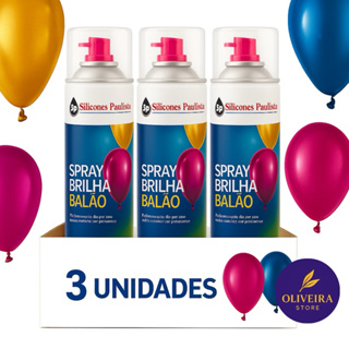 Kit 3, 2 e 1 Spray Brilha Balão Bexiga Látex Buffet Festa Decoração 300ml em Oferta na Shopee