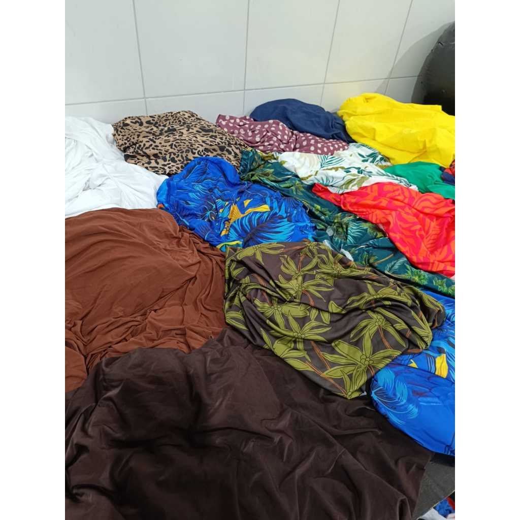 retalho de micofibra de poliamida por KILO   estampado para lingerie ,camisola,blusas etc